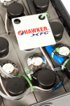 The Hawker XFC battery with 2V cells is virtually maintenance free and no water topping-up is necessary.