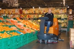 The new TASKI swingo 5000 scrubber drier is ideal for working inside supermarkets and other retail premises.