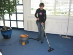 Daily cleaning with a TASKI vento vacuum cleaner is an ideal way to keep floors clean.