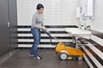 Many retailers operating local or convenience stores have chosen compact scrubber driers such as the TASKI by Diversey swingo 350B to clean their floors whenever the need arises.