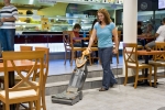 Compared with traditional cleaning, the latest-generation mains or battery-powered scrubber driers are faster, more effective and leave the floor dry and ready to use again right away.