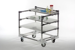 Trolleys created with the Graphit system are ideal for handling a range of items in factories, workshops and warehouses.